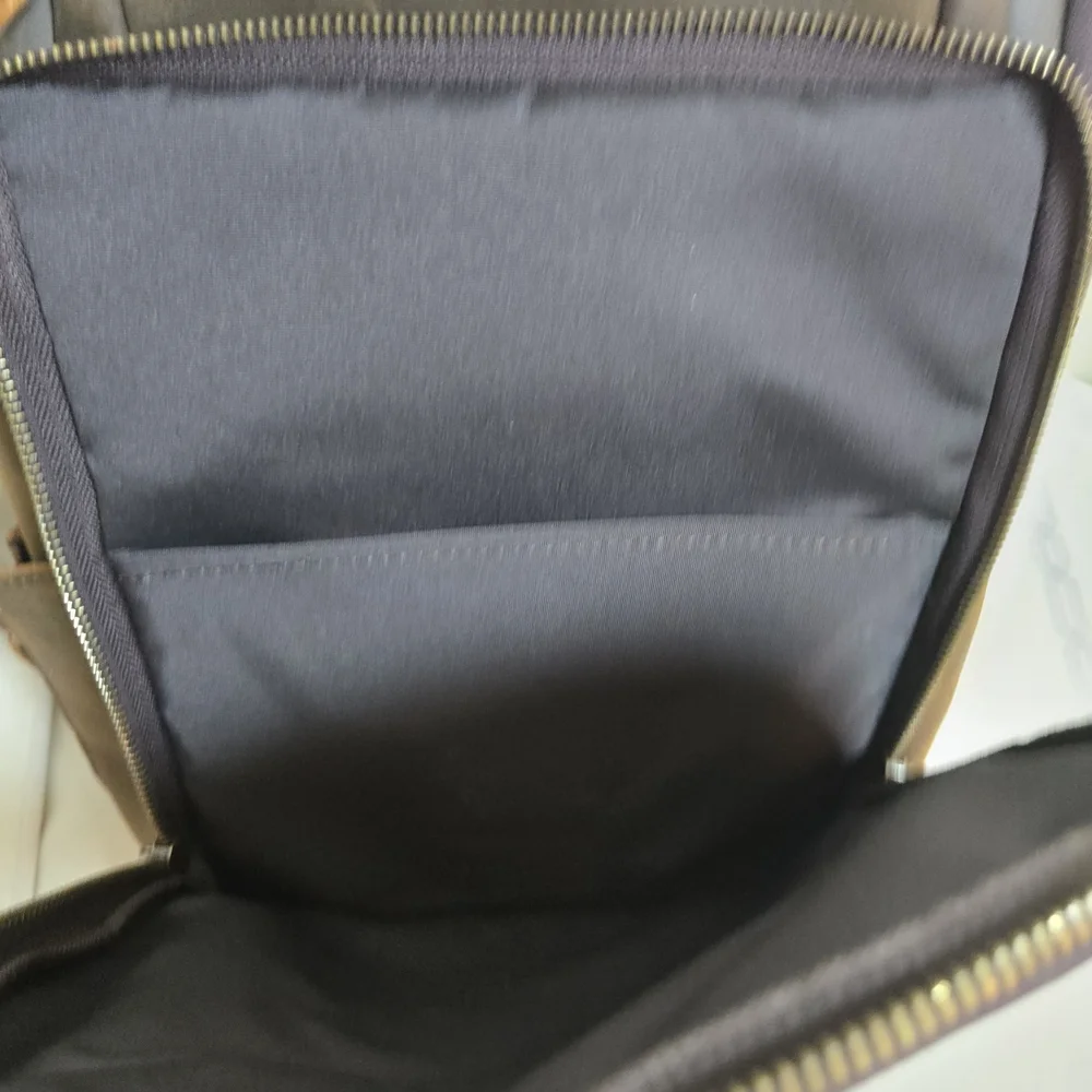 Brown Leather Men's Smart Messenger Crossbody Laptop Bag